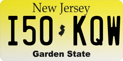 NJ license plate I50KQW