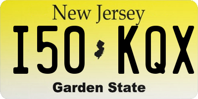 NJ license plate I50KQX