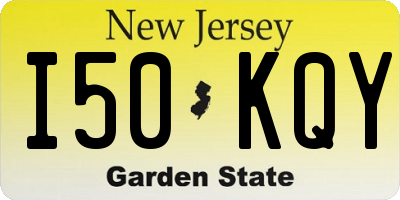NJ license plate I50KQY