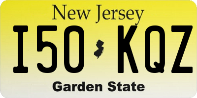 NJ license plate I50KQZ