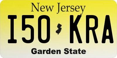 NJ license plate I50KRA