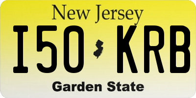 NJ license plate I50KRB