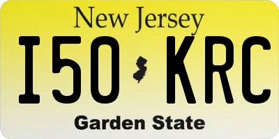 NJ license plate I50KRC