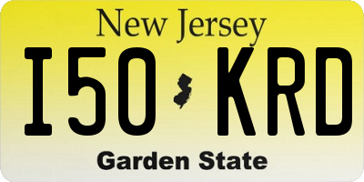 NJ license plate I50KRD