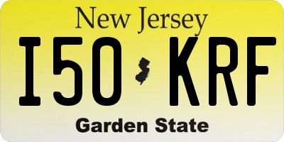 NJ license plate I50KRF