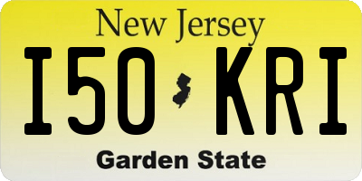 NJ license plate I50KRI