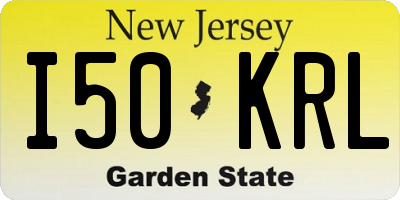 NJ license plate I50KRL