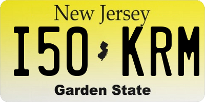 NJ license plate I50KRM