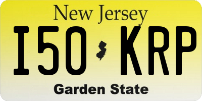 NJ license plate I50KRP