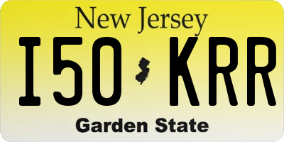 NJ license plate I50KRR