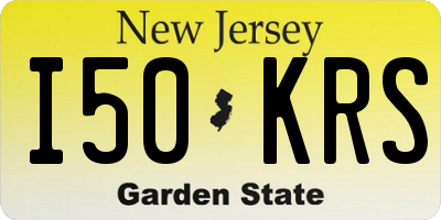 NJ license plate I50KRS