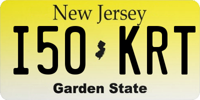NJ license plate I50KRT