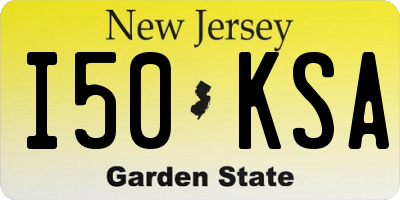 NJ license plate I50KSA