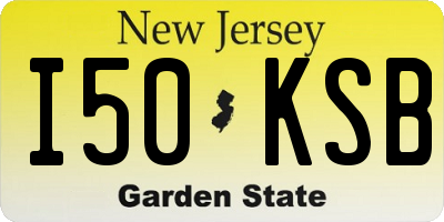 NJ license plate I50KSB