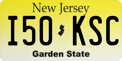 NJ license plate I50KSC