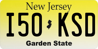 NJ license plate I50KSD