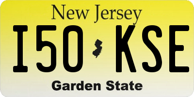 NJ license plate I50KSE