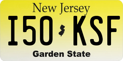 NJ license plate I50KSF