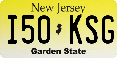 NJ license plate I50KSG