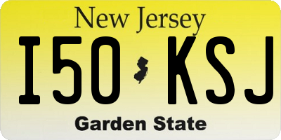 NJ license plate I50KSJ