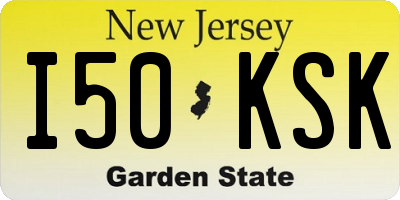 NJ license plate I50KSK