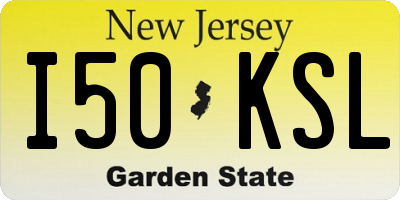 NJ license plate I50KSL
