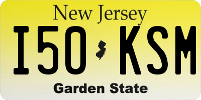 NJ license plate I50KSM