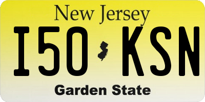 NJ license plate I50KSN