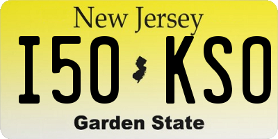 NJ license plate I50KSO
