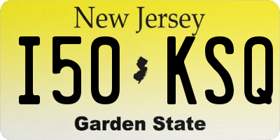 NJ license plate I50KSQ