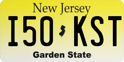 NJ license plate I50KST