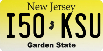 NJ license plate I50KSU
