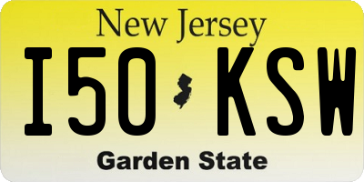 NJ license plate I50KSW