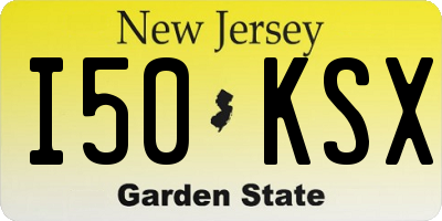 NJ license plate I50KSX