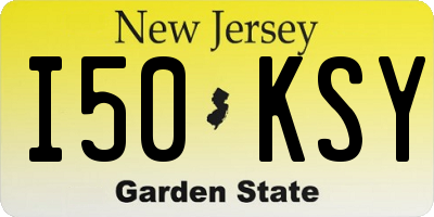NJ license plate I50KSY