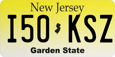 NJ license plate I50KSZ
