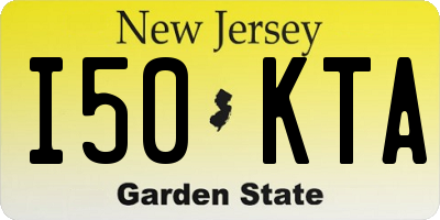 NJ license plate I50KTA