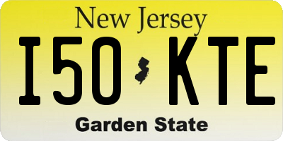 NJ license plate I50KTE