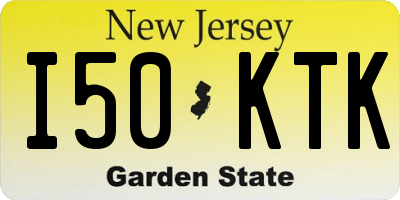 NJ license plate I50KTK