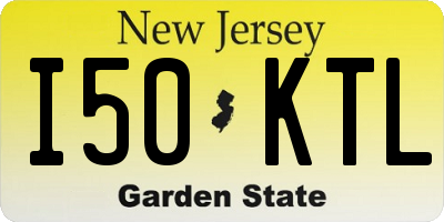 NJ license plate I50KTL