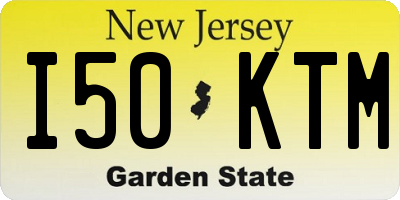 NJ license plate I50KTM