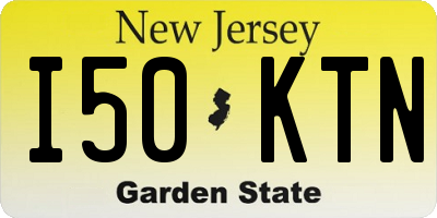 NJ license plate I50KTN