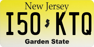 NJ license plate I50KTQ