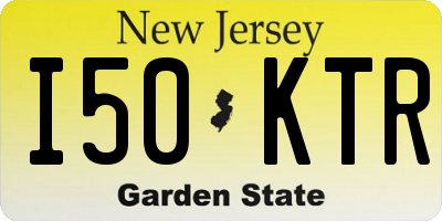 NJ license plate I50KTR