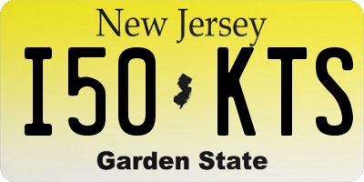 NJ license plate I50KTS