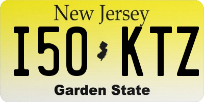NJ license plate I50KTZ