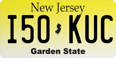 NJ license plate I50KUC