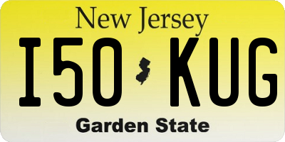 NJ license plate I50KUG