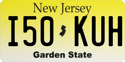 NJ license plate I50KUH