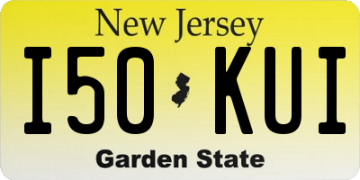 NJ license plate I50KUI